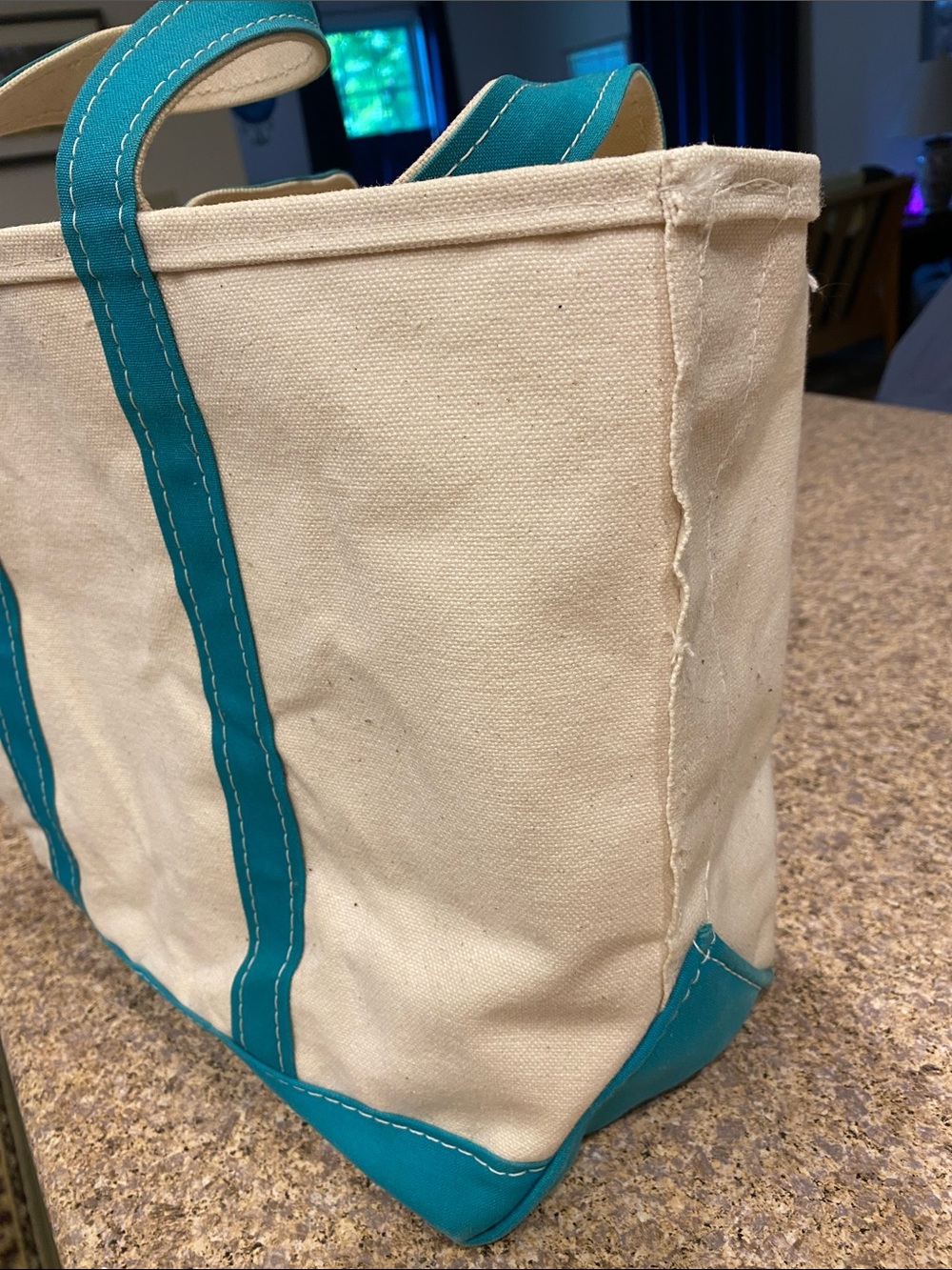 Vintage L.L.Bean BOAT AND TOTE Canvas Medium Freeport Maine FLAWS No Monogram - Picture 13 of 17